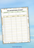 Organize Volunteer Efforts Like a Pro with Our Printable Sign-up Sheet