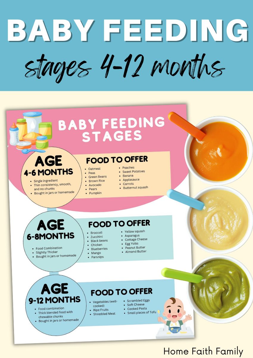 Baby Feeding Stages Chart – Home Faith Family , LLC