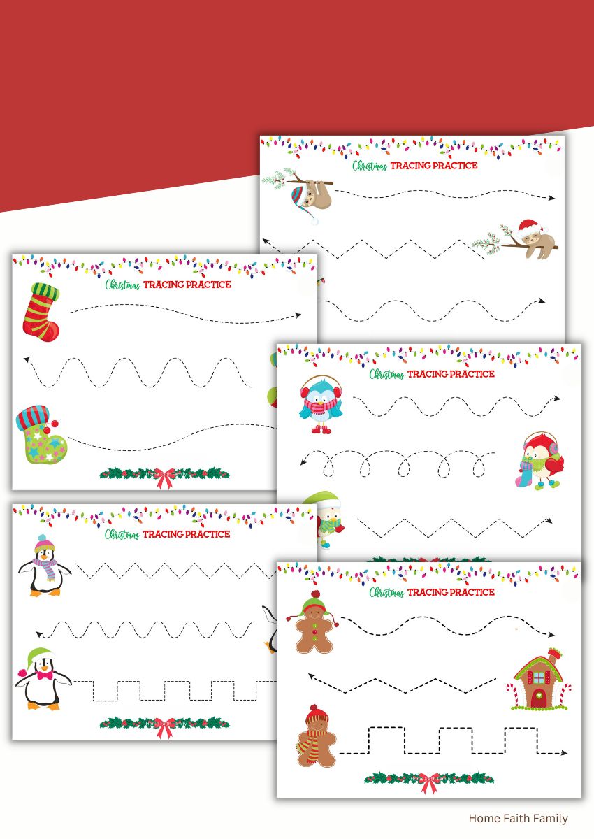 christmas tracing: a line practice workbook