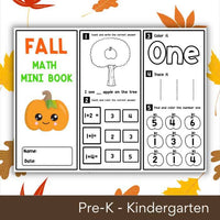 Fall Math Mini Book