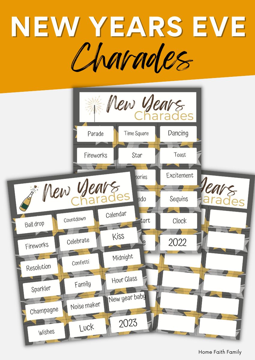 new year's eve charades – home faith family , llc