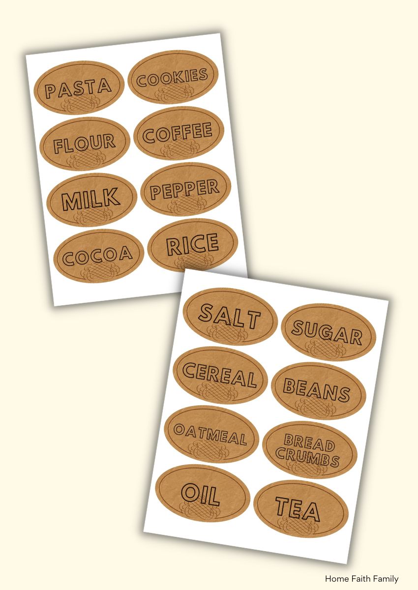 Kitchen Pantry Labels Home Faith Family , LLC