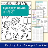 Packing For College Checklist