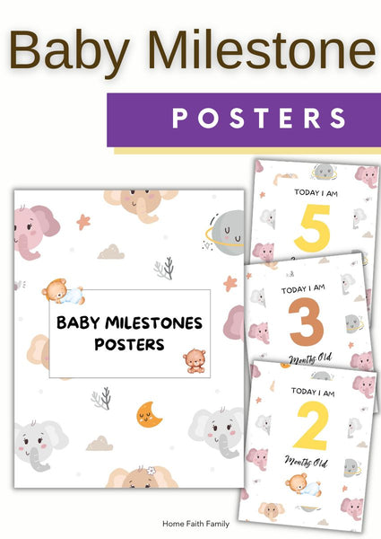 Baby Milestones Posters
