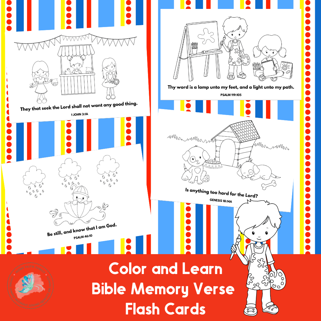 Children's Bible Memory Verse Flash Cards – Home Faith Family , LLC