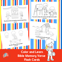 Children's Bible Memory Verse Flash Cards