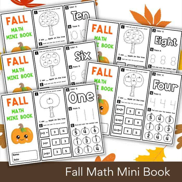 Fall Math Mini Book – Home Faith Family , LLC