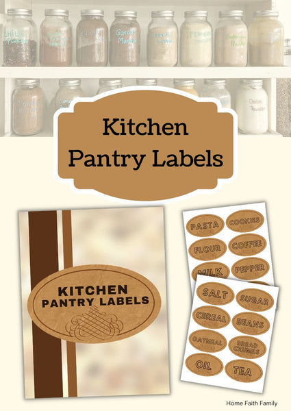 Kitchen Pantry Labels