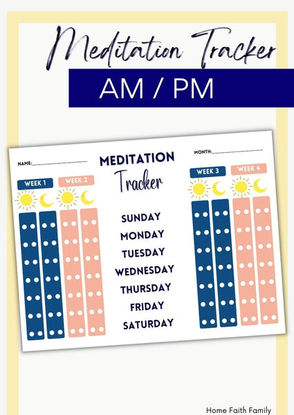 Meditation Tracker AM/PM