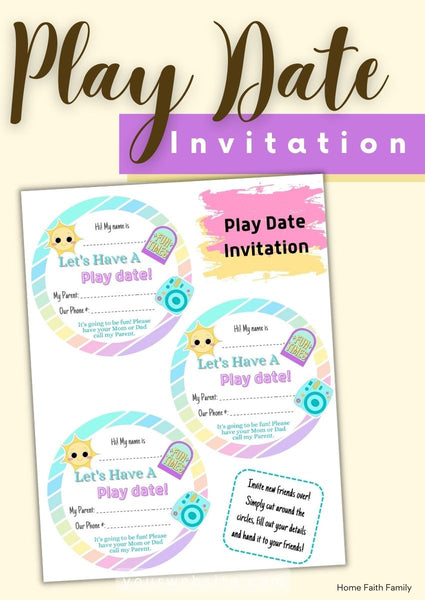 Cute Play Date Invitations
