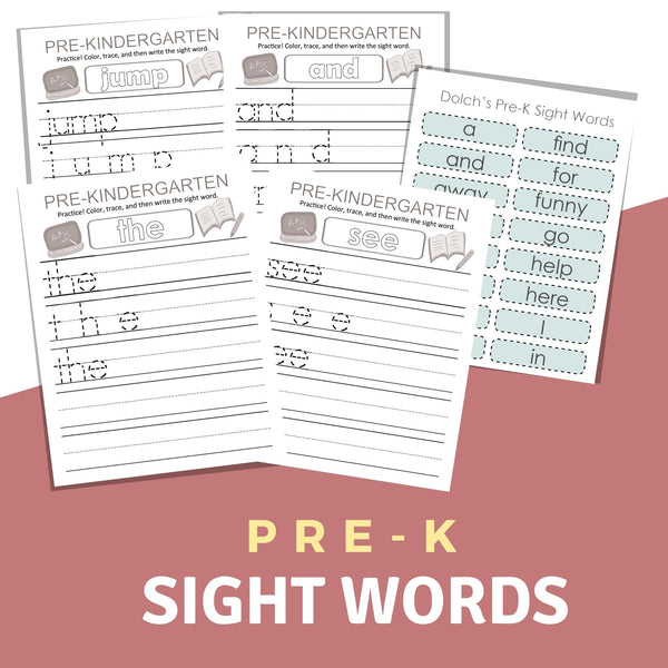Pre-K Sight Words (43-Pages)