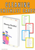Cleaning Checklist Cards