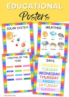 Elementary Educational Poster Collection
