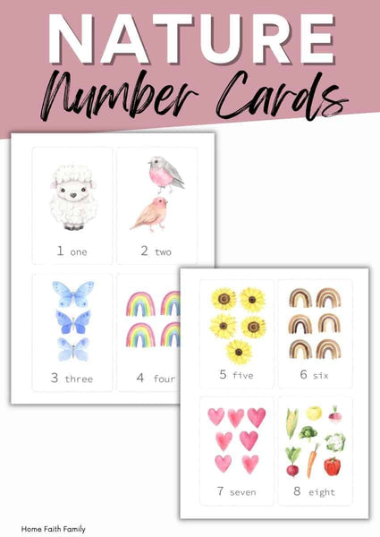 Nature Number Flashcards