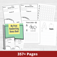 My Print Handwriting Practice Workbook (357+ pages)