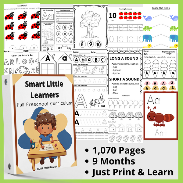 Little Smart Course Smart Little Learners Preschool Curriculum – Home Faith Family , LLC