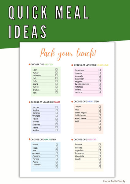 Quick Meal Ideas For Lunch