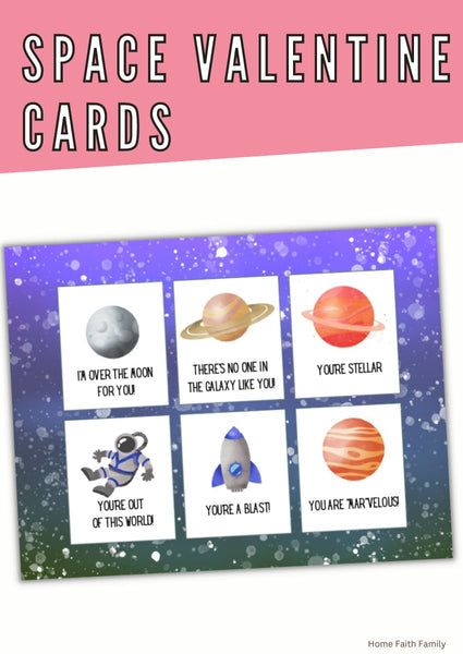 Valentine's Day Cards: Space Theme